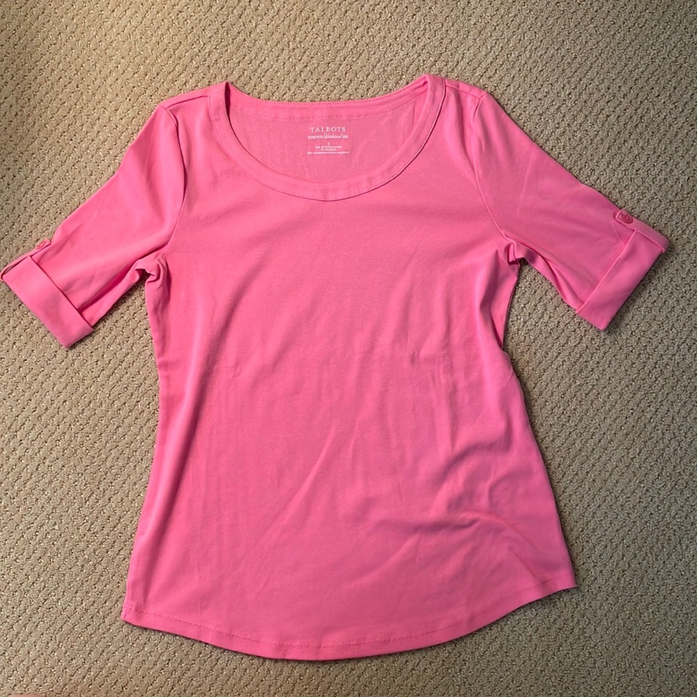 Talbots pink tunic size S